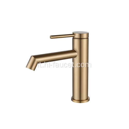 Nuovo rubinetto del bacino da bagno in oro di lusso in oro spazzolato